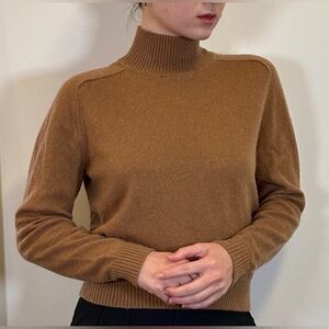 Babaton Cashmere Wool blend  Brown Turtleneck Sweater 2XS